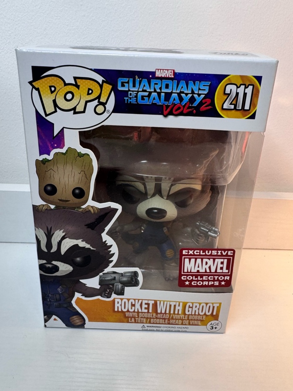 Funko Pop! Guardians of the Galaxy Vol. 2 Rocket with Groot #211 marvel exc
